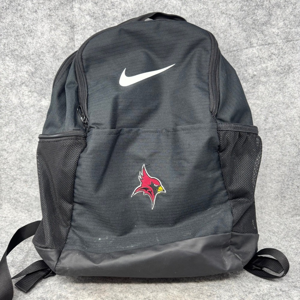Nike Cardinals Logo Black Backpack School Travel Bag Fisher Basketball Sports